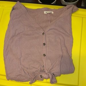 Long sleeve tied up top